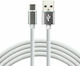 everActive CBS-1.5CW Braided USB 2.0 Cable USB-C male - USB-A Λευκό 1.5m