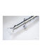 My Home Luxury Extendable Metallic Curtain Pole Crystal Single Φ28mm 120-200cm Silver