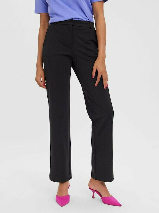Damen Stoff Cargo Hose in Entspannter Passform Schwarz