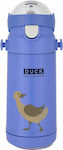 Estia Jungle Παιδικό Παγούρι Θερμός Ανοξείδωτο Blue Duck 350ml