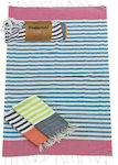 Pestemal Beach Towel Pareo Pink with Fringes 180x90cm.