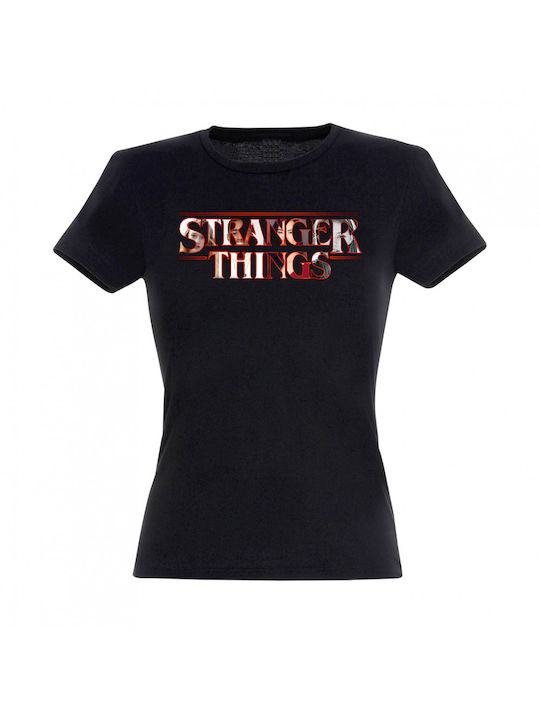 Characters T-shirt Stranger Things Black