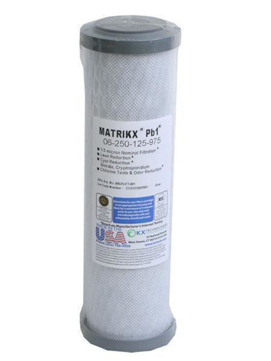 Matrikx Water Filter Replacement Under Sink / Central Water Filtration System made of Activated Carbon 9"3/4 0.5 μm