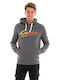 Superdry Vintage Downtown Script Men's Sweatshirt with Hood and Pockets Gray