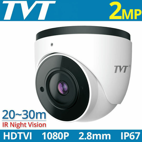 TVT TD-7524AS3 CCTV Κάμερα Παρακολούθησης Full HD 1080p Αδιάβροχη με Φακό 2.8mm