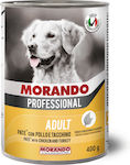 Morando Professional Umedă pentru Câini Câine cu Turcia și Pui în Conservă 1 x 400gr.