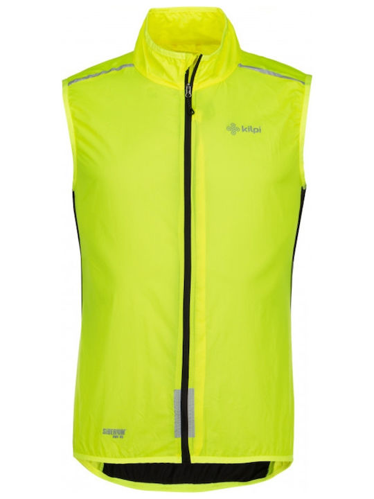 Flow Sleeveless Athletic Jacket Windproof Yellow