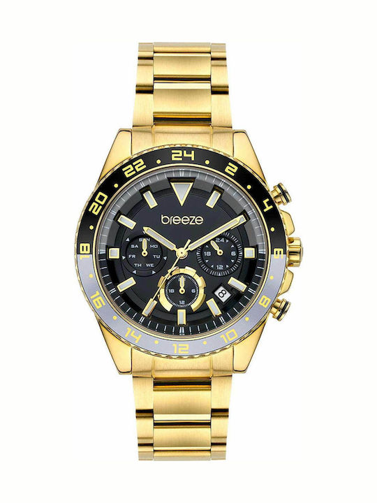 Breeze Defacto Damen Uhr mit Gold Metallarmband