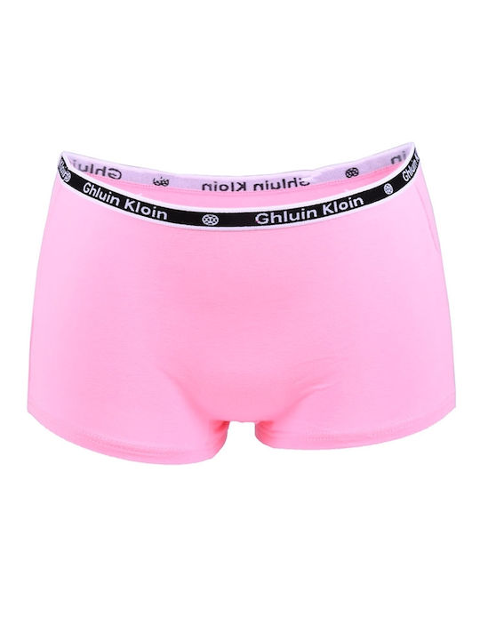 Power Flower Cotton Women's Boxer Pink