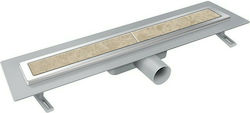 Mesateknik Channel Shower with Output 50mm and Length 40cm Silver