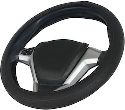 Otom Car Steering Wheel Cover Otom Easy Fit Black Medium 37 39cm with Diameter 37-39cm made of Leatherette Black