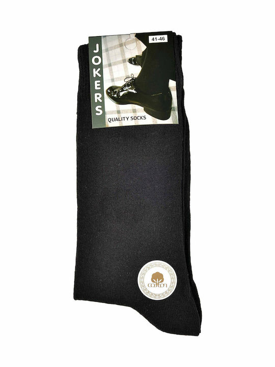 Jokers Men's Solid Color Socks Black Jokers Men's Solid Color Socks Black