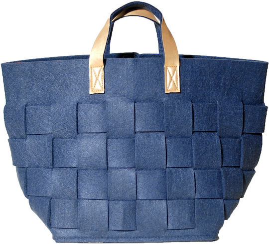 Suport Reviste cu mâner material textil Albastru 43x39buc 1buc