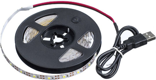 Haitronic LED-Streifen USB 5V Warmes Weiß Licht 3m Typ SMD2835 mit Netzteil