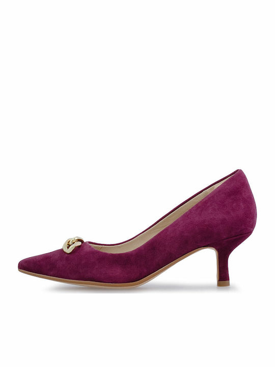 Violet 55 Suede Γόβες Μπορντό