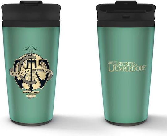 Pyramid International Fantastic Beasts - The Secrets Of Dumbledore Glass Thermos 450ml Green
