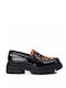 Patent Leather Women's Moccasins in Black Color
