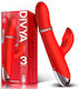 IntoYou Divya Δονητής Rabbit Vibrator With Up & Down Ring Red