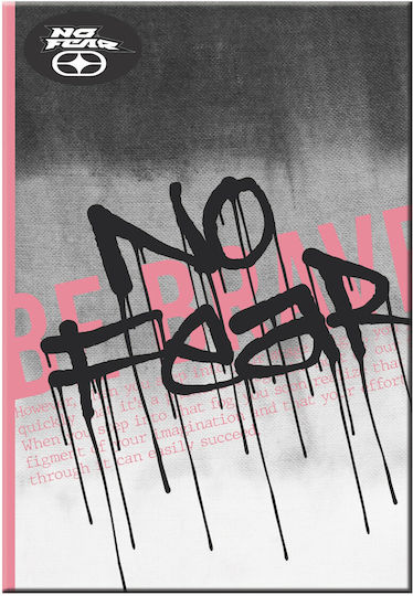 No Fear Caiet Cu Dungi B5 40 Foi De Hârtie Be Brave-Good Vibes (Desene Și Modele Diverse)