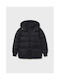 Mayoral Kids Quilted Jacket short Hooded Navy Blue