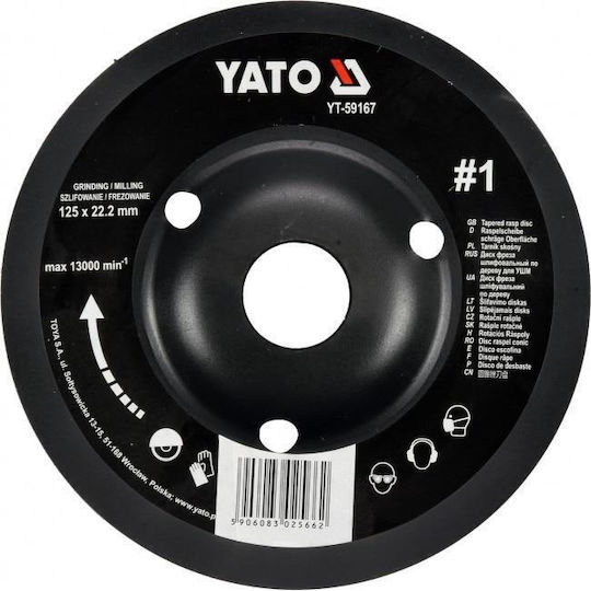 Yato YT-59167 Εξάρτημα Γωνιακού Τροχού Ράσπα Γωνιακού Τροχού 125
