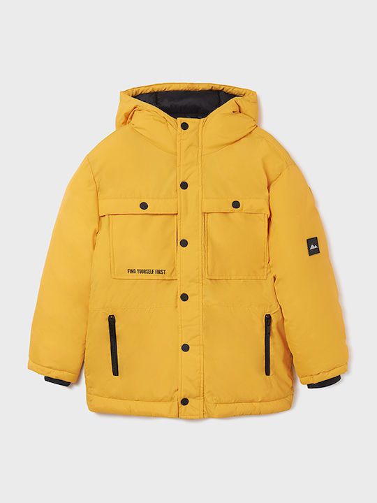 Kids' Casual Jacket Long with Hood Yellow