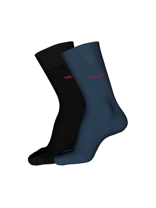 Hugo Boss Ανδρικές Μονόχρωμες Κάλτσες Μπλε 2Pack