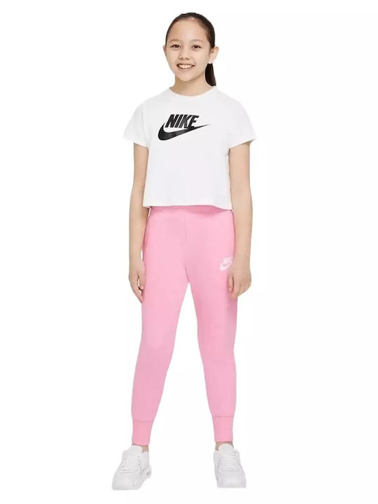 Nike Παιδικό Παντελόνι Φόρμας Ροζ Sportswear Club