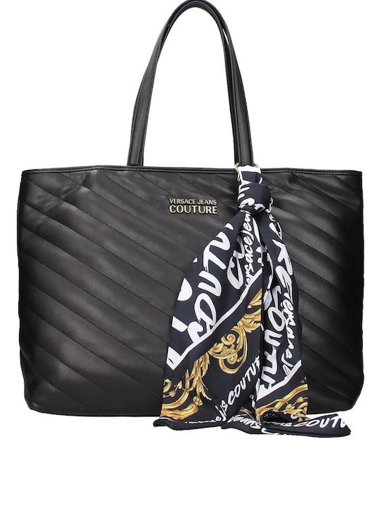 Versace Γυναικεία Τσάντα Shopper 'Ωμου Μαύρη