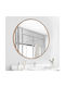 Next Wall Mirror with Gold Metallic Frame Diameter 80cm 1pcs
