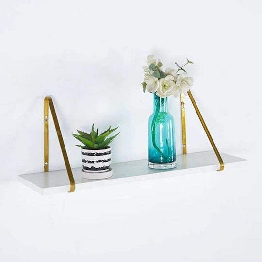 Wall Shelf Gold 70x18x21cm