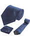 Herren Krawatten Set Monochrom in Marineblau Farbe