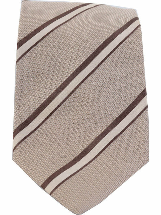 Armani Jeans Silk Men's Tie Printed Beige