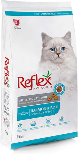 Reflex Sterilised Dry Food for Adult Sterilized Cats with Salmon 15kg