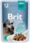 Brit Premium Gravy Wet Food for Adult Cats In Pouch with Calf 1pc 85gr