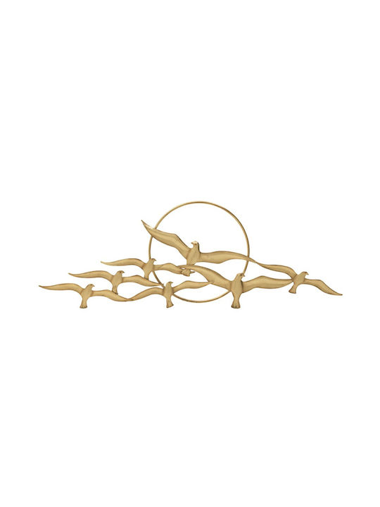 Inart Metallic Wall Ornament 106x2x38cm