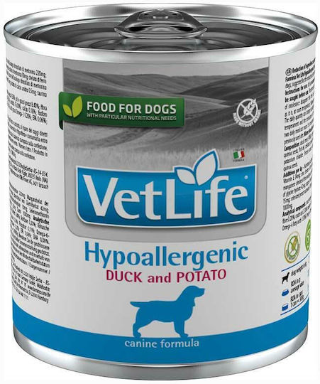 Farmina Vet Life Hypoallergenic Υγρή Τροφή Σκύλων σε Κονσέρβα Διαίτης με Πάπια και Πατάτες χωρίς Γλουτένη 300gr