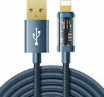 Joyroom S-UL012A20 Geflochten USB-A zu Lightning Kabel 20W Blau 2m