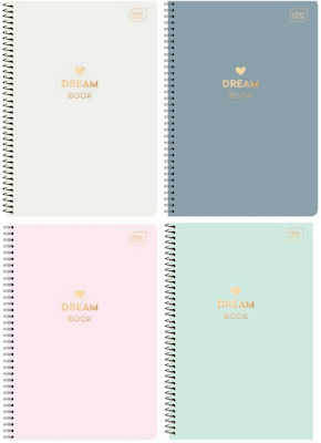 interDRUK Spiral Notebook Ruled A4 180 Sheets 3 Subjects Dream Book 1pcs (Μiscellaneous colours)