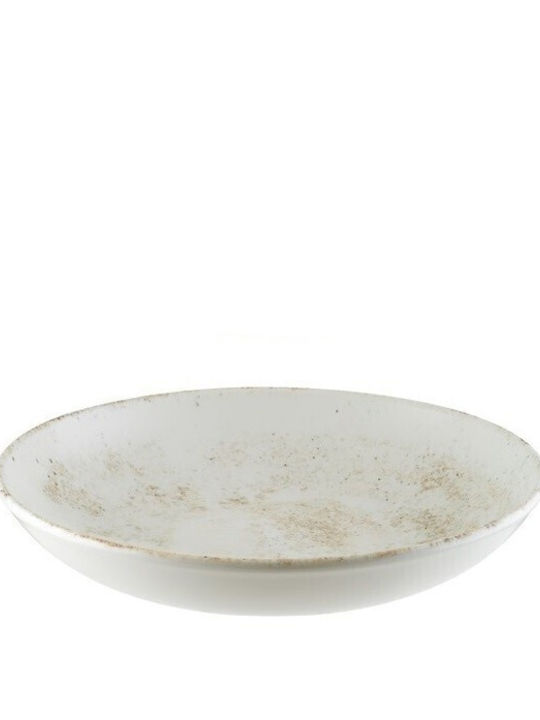 Bonna Nacrous Porcelain Salad Bowl White 25x25cm