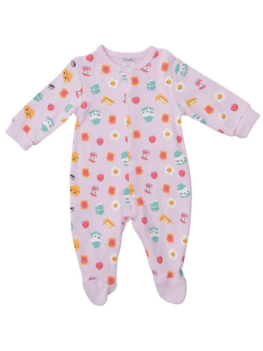 Funky Baby Bodysuit Set Long-Sleeved Pink