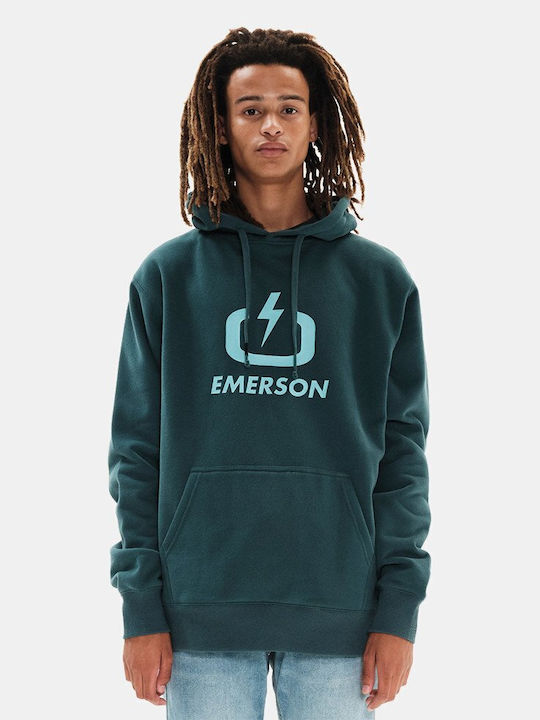 Emerson Φούτερ με Κουκούλα Navy 222.EM20.01-GREEN
