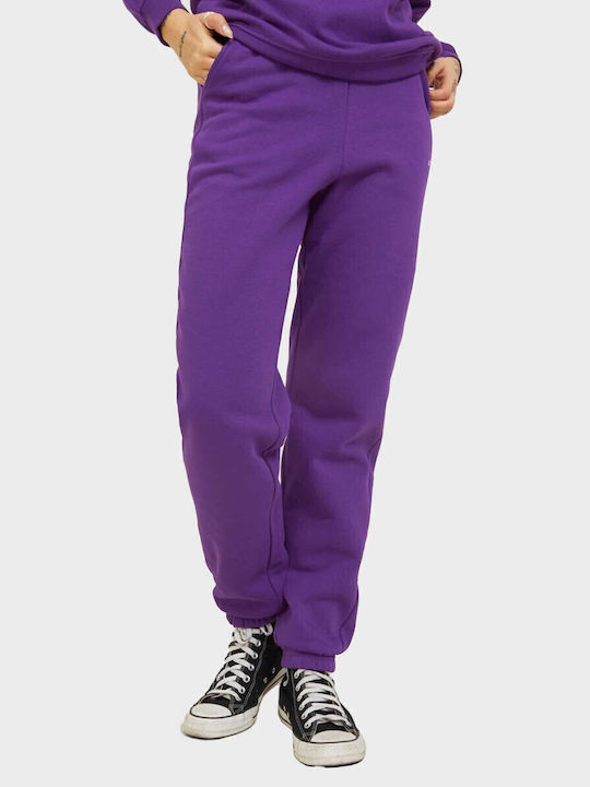 Jack & Jones Παντελόνι Φόρμας με Λάστιχο Μωβ
