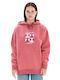 Women's Sweatshirt Hooded Coral Rose