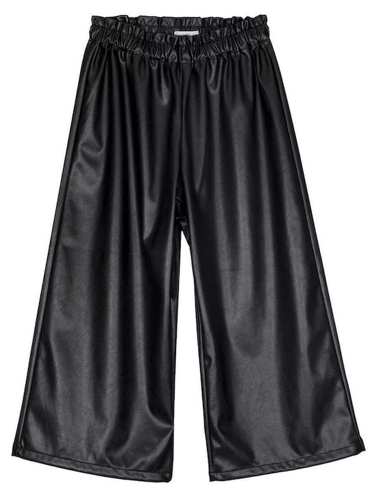 Kids Trousers Leather Black