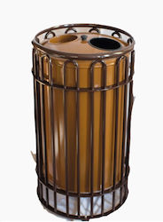 Διανομική Metallic Waste Bin 60lt Brown