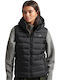 Fuji Women's Short Puffer Jacket for Winter with Hood Black
