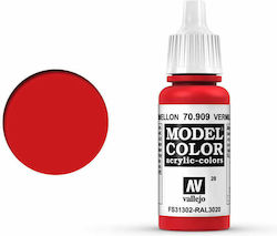 Acrylicos Vallejo Model Model Making Paint Vermilion 17ml 70.909