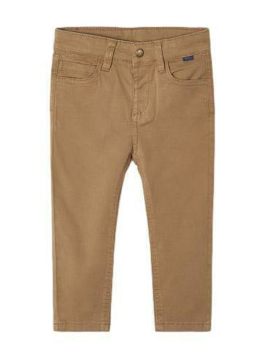 Pantaloni din Material Textil pentru Copii Tabac maro