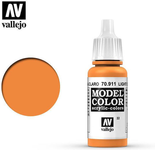 Acrylicos Vallejo Model Modellbau Farbe Light Orange 17ml